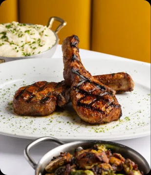 Hand-cut prime steaks at the AI Edge Table dinner