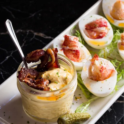An appetizer course at the AI Edge Table dinner