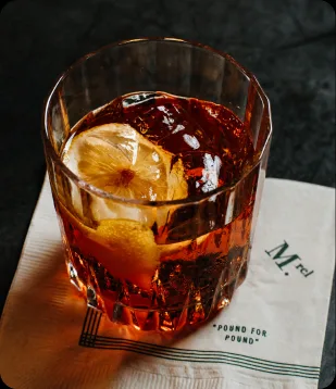 An Old Fashioned on a Marcel coaster