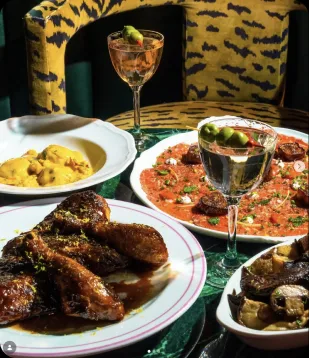 Glazed duck and wine at Dirty French, New York