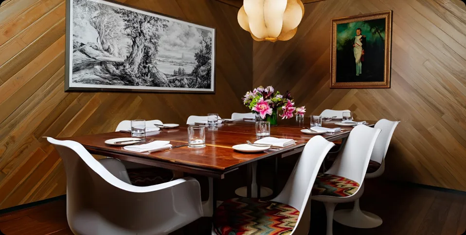 The private dining room at Jeffrey's, Austin