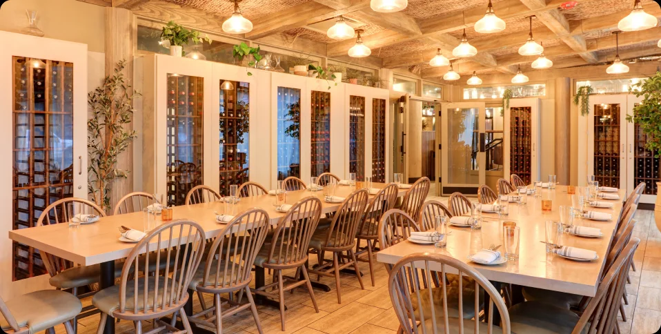 The private dining room at LÝRA, Fulton Market, Chicago