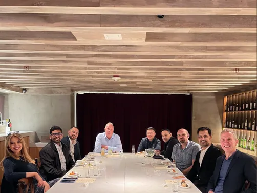 Guests around the table at a past AI Edge Table dinner