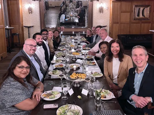 Guests around the table at a past AI Edge Table dinner