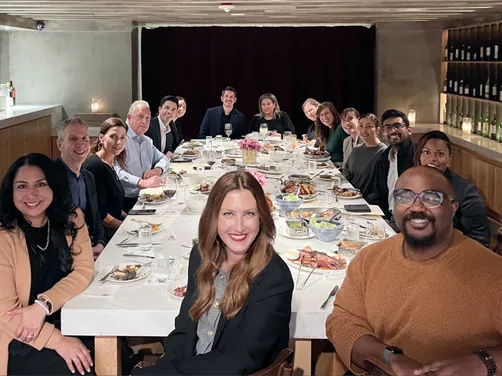Guests around the table at a past AI Edge Table dinner