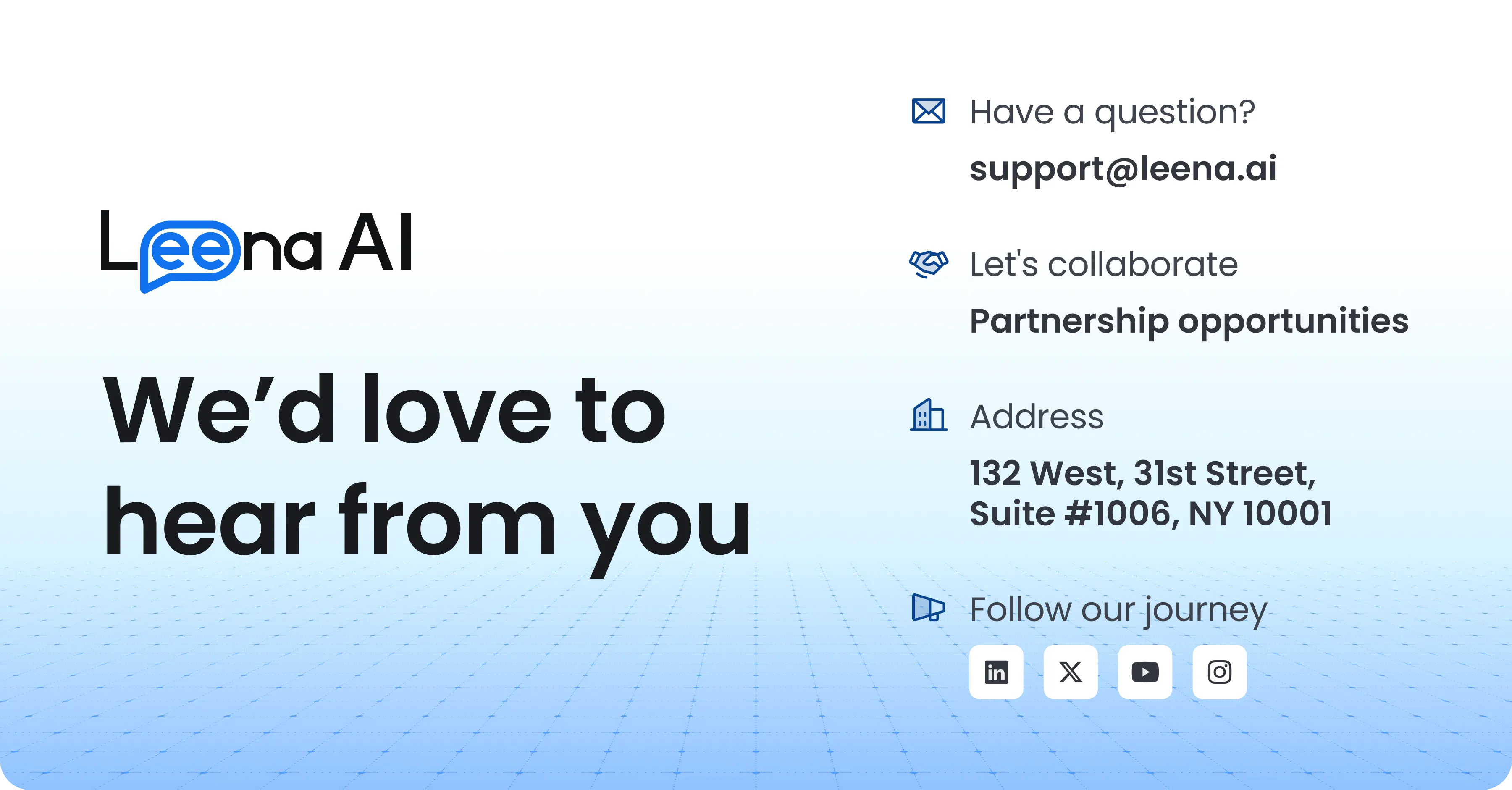 Contact us | Leena AI